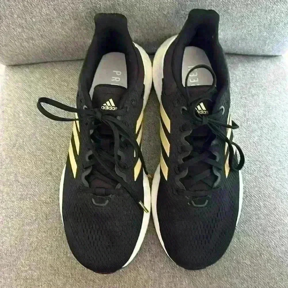 adidas Black and Gold Athletic Running Shoes